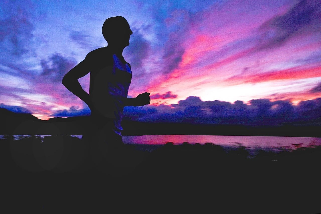 Image of a runner at sunrise