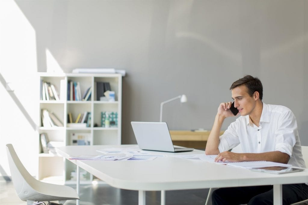 man in office