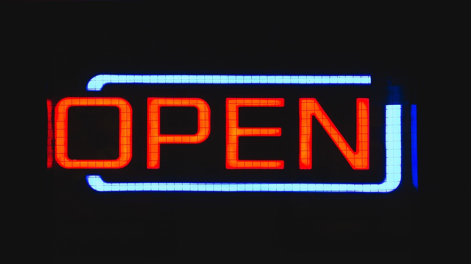 sign open neon