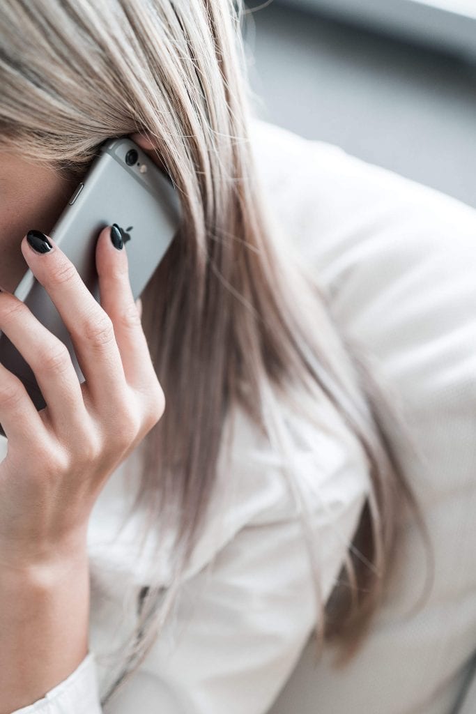 woman calling on smartphone